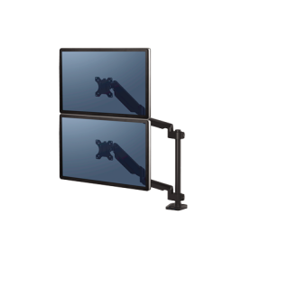 Art.-Nr. 344840<br>FELLOWES Doppelmonitorarm Platinum bis 32" mit 2 USB-Ports weiß