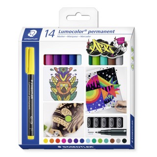 Art.-Nr. 345142<br>STAEDTLER Universalstift Lumocolor® 317 14 Stück permanent M 1 mm farbig sortiert