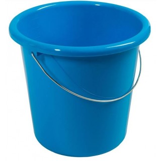 Art.-Nr. 345275<br>TEKO-PLASTIC Haushaltseimer 10 Liter rund mit Skala und Metallbügel rot