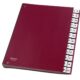 Art.-Nr. 101776<br>DONAU Pultordner 8694001A4 A-Z weinrot