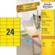 Art.-Nr. 112071<br>AVERY ZWECKFORM Organisationsetiketten 3451 2.400 Stück 70 x 37 mm gelb