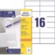 Art.-Nr. 112079<br>AVERY ZWECKFORM Universaletiketten ultragrip 3484 1.600 Stück 105 x 37 mm weiß
