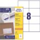 Art.-Nr. 112252<br>AVERY ZWECKFORM Universaletiketten ultragrip 3427 800 Stück 105 x 74 mm weiß