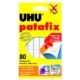 Art.-Nr. 134716<br>UHU Klebepads Patafix 80 Stück 10 x 12 mm wiederablösbar weiß