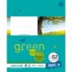 Art.-Nr. 159318<br>URSUS GREEN Heft FX 52 Quart 40 Blatt liniert mit Rahmen türkisblau