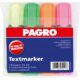 Art.-Nr.322264<br>PAGRO Textmarker 4 Stück im Etui mehrere Farben