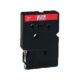 Art.-Nr.328983<br>BROTHER P-Touch Schriftband TC102 12 mm x 7,7 m rot auf transparent