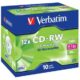 Art.-Nr. 330535<br>VERBATIM CD-RW 700MB 80min 12x Jewelcase 10 Stück