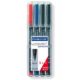Art.-Nr.331322<br>STAEDTLER LUMOCOLOR OHP-Stift 318WP4P permanent 3+1 Stück 0,6 mm