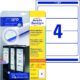 Art.-Nr.332996<br>AVERY ZWECKFORM Ordneretiketten L4761REV-20 120 Stück breit 61 x 192 mm weiß