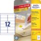 Art.-Nr.333052<br>AVERY ZWECKFORM Universaletiketten L4743REV-25 360 Stück 99,1 x 42,3 mm weiß