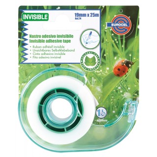 Art.-Nr. 334411<br>EUROCEL Klebefilm Invisible mit Abroller 19 mm x 25 m transparent