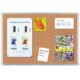 Art.-Nr. 337473<br>LEGAMASTER Korktafel mit Aluminiumrahmen 60 x 90 cm braun