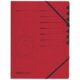 Art.-Nr. 337507<br>HERLITZ Ordnungsmappe Quality DIN A4 7 Fächer Karton rot