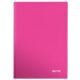 Art.-Nr. 337823<br>LEITZ Notizbuch WOW A4 80 Blatt kariert pink