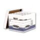 Art.-Nr. 337928<br>FELLOWES Archivbox Bankers Box 33,5 x 29,2 x 40,4 cm blau/weiß