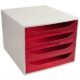 Art.-Nr.339380<br>EXACOMPTA Schubladenbox Multiform 228654D A4 grau/pink