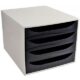 Art.-Nr.339382<br>EXACOMPTA Schubladenbox Multiform 2286014D A4 grau/schwarz