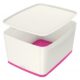 Art.-Nr.340376<br>LEITZ Aufbewahrungsbox MyBox 5216 18 Liter weiß/pink metallic