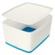 Art.-Nr.340377<br>LEITZ Aufbewahrungsbox MyBox 5216 18 Liter weiß/blau metallic