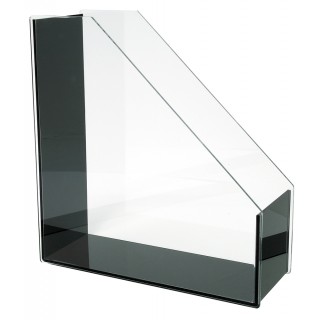 Art.-Nr. 340753<br>WEDO Stehsammler 601301 A4 Acryl Exklusiv glasklar/schwarz