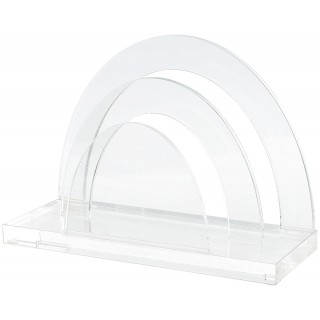 Art.-Nr. 340771<br>WEDO Briefständer 603016 Acryl Cristallic 2 Fächer glasklar