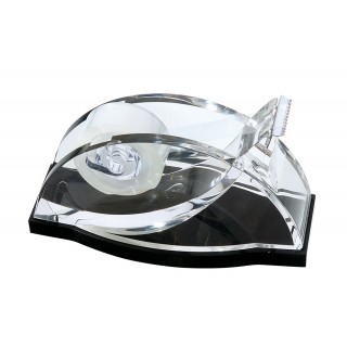 Art.-Nr. 340784<br>WEDO Abroller 609001 Acryl Exklusiv 19 mm x 33 m glasklar/schwarz