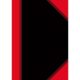 Art.-Nr. 340798<br>PAGRO Chinabuch A6 96 Blatt 60 g/m² kariert schwarz/rot