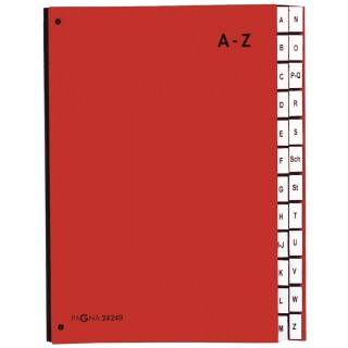 Art.-Nr. 340817<br>PAGNA Pultordner 24249 A4 24 Fächer A-Z rot