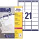 Art.-Nr.340820<br>AVERY ZWECKFORM ultragrip Adressetiketten L7160-100 2.100 Stück 63,5 x 38,1 mm weiß