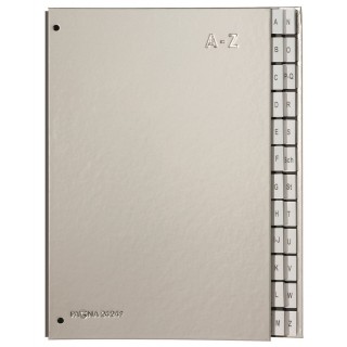 Art.-Nr. 340821<br>PAGNA Pultordner 24249 A4 24 Fächer A-Z silber