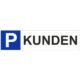 Art.-Nr. 340854<br>JUST Hinweisschild Kundenparkplatz 400 x 100 mm PP