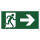 Art.-Nr. 340862<br>JUST Hinweisschild Fluchtweg rechts ÖNORM 250 x 125 mm PP
