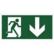 Art.-Nr. 340863<br>JUST Hinweisschild Fluchttüre ÖNORM 250 x 125 mm PP