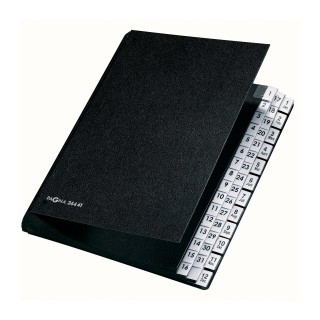 Art.-Nr. 341503<br>PAGNA Pultordner 1-31/Jänner-Dezember schwarz