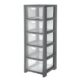 Art.-Nr.341798<br>CEP Schubladenbox mit 5 Schubladen transparent