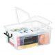 Art.-Nr.341804<br>CEP Strata Aufbewahrungsbox mit Doppelklappdeckel 24 Liter transparent