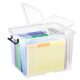Art.-Nr.341805<br>CEP Strata Aufbewahrungsbox mit Doppelklappdeckel 40 Liter transparent