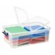 Art.-Nr.341806<br>CEP Strata Aufbewahrungsbox mit Doppelklappdeckel 50 Liter transparent