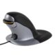 Art.-Nr. 342075<br>FELLOWES Vertikalmaus Penguin mit Kabel L schwarz/silber