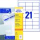 Art.-Nr. 342104<br>AVERY ZWECKFORM Universaletiketten ultragrip 3670 2.100 Stück 64 x 36 mm weiß