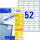 Art.-Nr. 342121<br>AVERY ZWECKFORM Universaletiketten ultragrip 3650 5.200 Stück 48 x 21 mm weiß