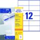 Art.-Nr. 342330<br>AVERY ZWECKFORM Universaletiketten ultragrip 3424-200 2.640 Stück 105x48 mm weiß