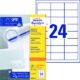 Art.-Nr. 342334<br>AVERY ZWECKFORM Universaletiketten ultragrip 3658-200 5.280 Stück 64,6x33,8 mm weiß