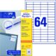 Art.-Nr. 342336<br>AVERY ZWECKFORM Universaletiketten ultragrip 3667-200 14.080 Stück 48,5x16,9 mm weiß