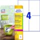 Art.-Nr. 342349<br>AVERY ZWECKFORM Wetterfeste Etiketten L4719REV-20 wiederablösbar 80 Stück 105x148 mm weiß