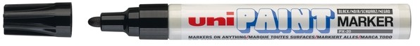 Art.-Nr. 343126<br>Uni-Ball Lackmarker Paint PX-20 mit Rundspitze 2,2-2,8 mm schwarz