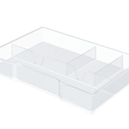 Art.-Nr. 343578<br>LEITZ Schubladeneinsatz 5215 für LEITZ Plus und WOW Cube 4 Fächer transparent