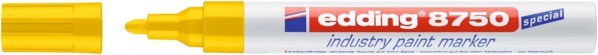 Art.-Nr. 343590<br>EDDING Industrielackmarker 8750 Rundspitze 2-4 mm permanent gelb