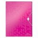 Art.-Nr. 343741<br>LEITZ Ablagebox WOW 4629 mit Gummiverschluss aus Polypropylen 250 x 30 x 330 mm pink